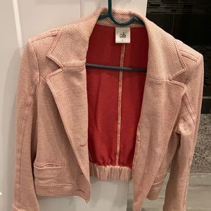 Cabi pink houndstooth blazer like new
